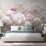 Wall murals Soft petals on vintage textured background