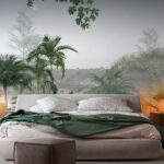 Wall murals Lush greenery by the tranquil water