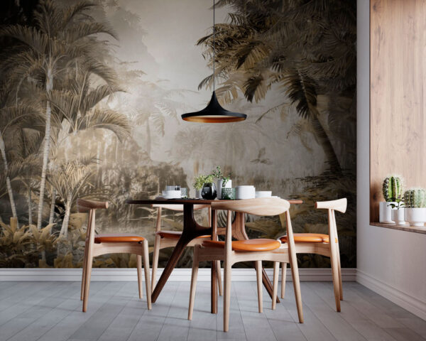 Painting of a forest Wall murals Painting of a forest