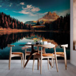Wall murals Lake surrounded by trees and mountains