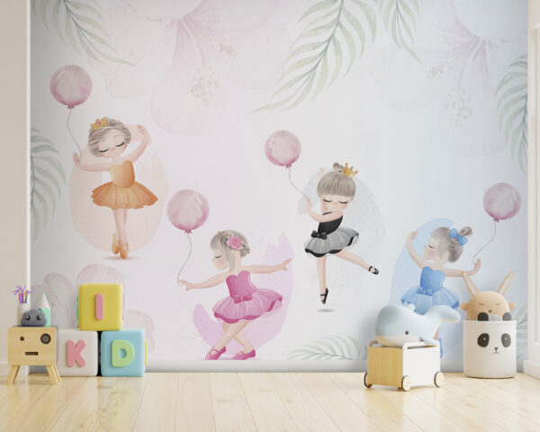 Cartoon of a ballerina Wall murals Cartoon of a ballerina