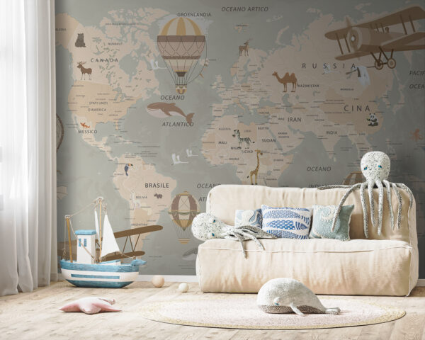Hot air balloon in the sky Wall murals Hot air balloon in the sky