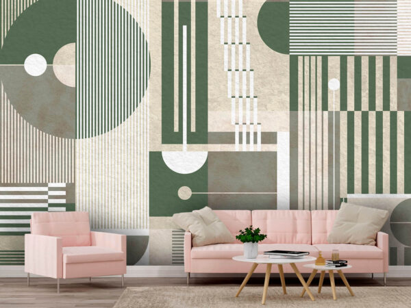 Pattern of geometric shapes and lines Wall murals Pattern of geometric shapes and lines