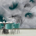 Wall murals Feather in the sky