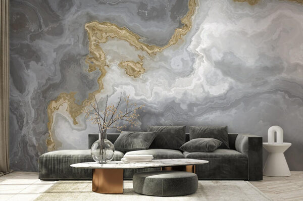 Textured marble with flowing patterns Wall murals Textured marble with flowing patterns