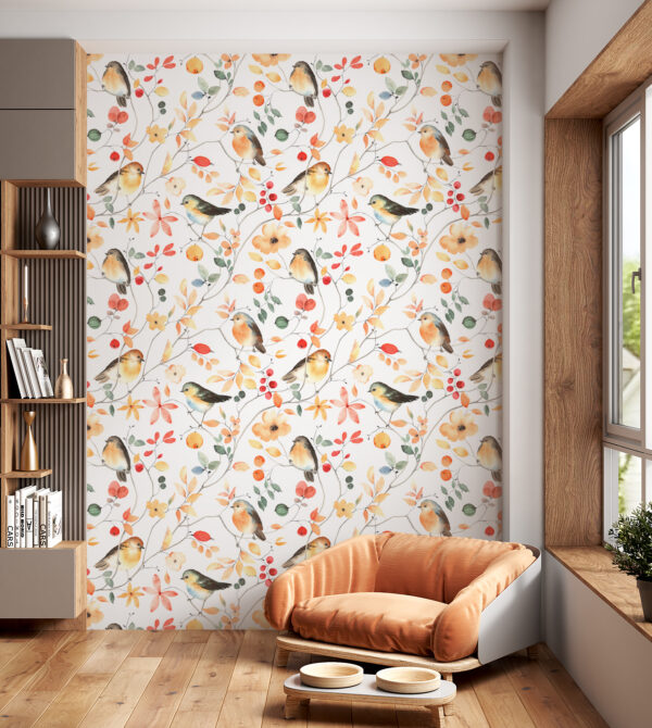 Wall murals Bird on a branch (SKU: u98628) Wall murals Wall murals Bird on a branch (SKU: u98628)