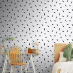 Wall murals Black lines on a white background