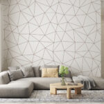 Wall mural White background with red lines