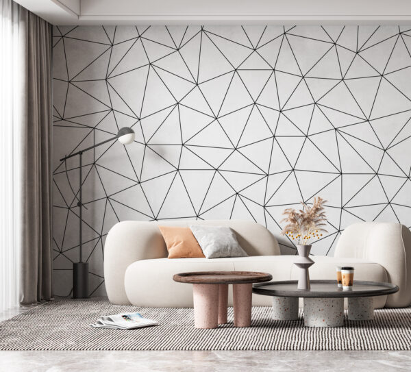 Wall murals Wall murals Black and white pattern (SKU: u98560)