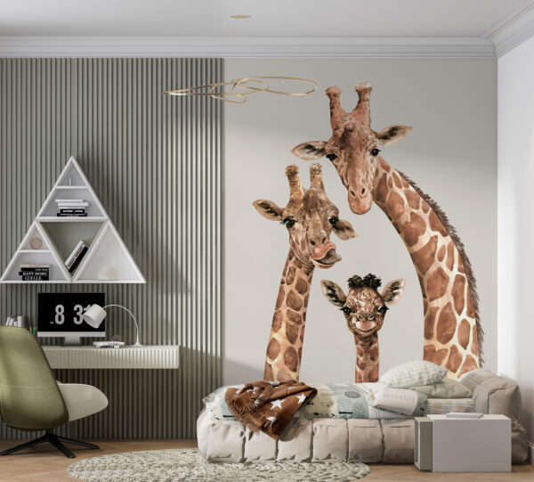 Group of giraffes with their heads together Wall murals Group of giraffes with their heads together