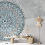 Wall murals Blue and grey mandala