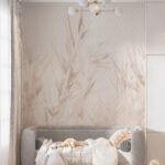 Wall murals Soft sepia tones of delicate leaves.