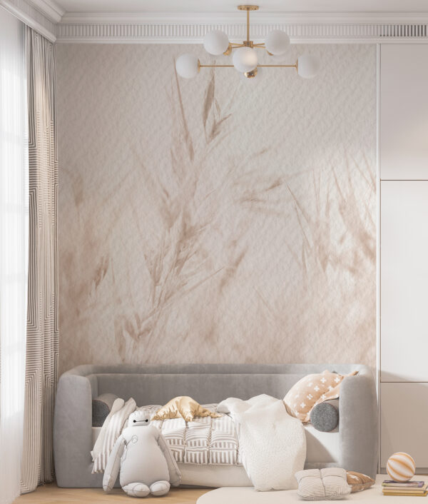 Soft sepia tones of delicate leaves Wall murals Soft sepia tones of delicate leaves