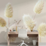Wall mural Soft, fluffy plant stalks captured