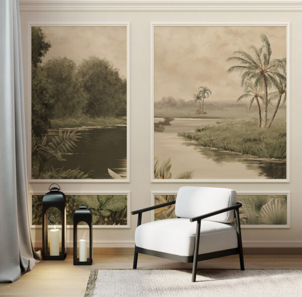 Palm trees in a desert Wall murals Palm trees in a desert
