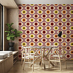 Wall mural Pattern of colorful ovals