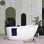 Wall mural Grey circle with white lines