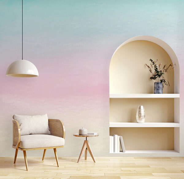 Pink and white gradient Wall murals Pink and white gradient