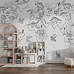 Wall murals Drawing of a dinosaur
