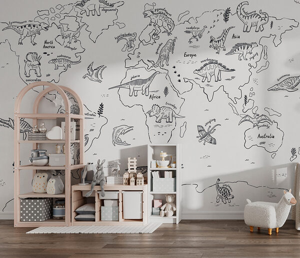 Drawing of a dinosaur Wall murals Drawing of a dinosaur