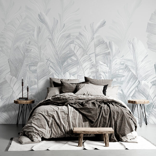 Wall mural Wall mural Group of white leaves (SKU: u98951v2)