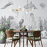Wall murals Watercolor of a squid