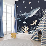 Wall murals Whale swimming in the water