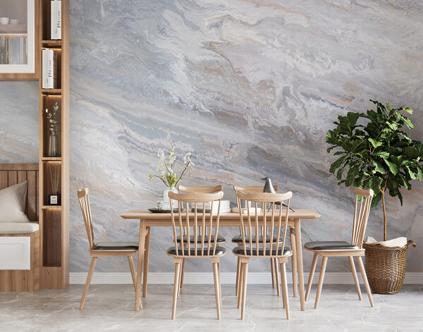 Abstract marble texture with soft hues Wall murals Abstract marble texture with soft hues