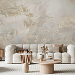 Wall murals Elegant swirling marble texture pattern.