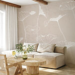 Wall murals Drawing of a leaf