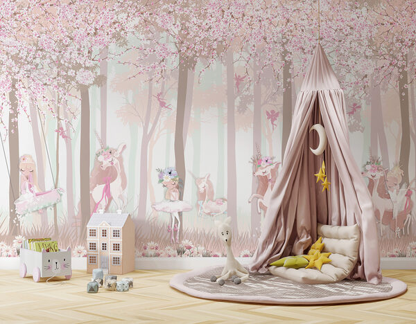 Wall murals Wall murals Cartoon of a ballerina (SKU: u98694)