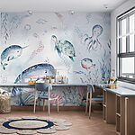 Wall murals Watercolor of a turtle