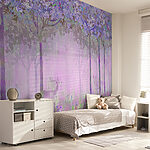 Wall murals Painting of flowers and grass