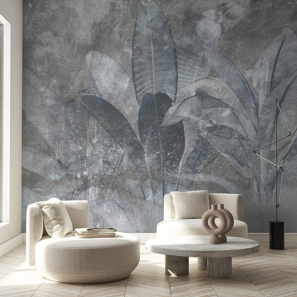 Monochrome foliage texture, artistic pattern Wall murals Monochrome foliage texture, artistic pattern