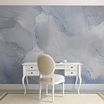 Wall mural Abstract icy blue watercolor pattern
