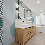 Wall mural Geometric design with circles and lines