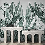 Wall mural Lush foliage with intricate details