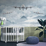 Wall murals Drawing of an airplane