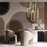 Wall mural Black and white circle