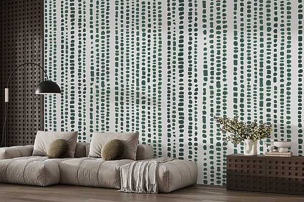 Green and white pattern Wall murals Green and white pattern