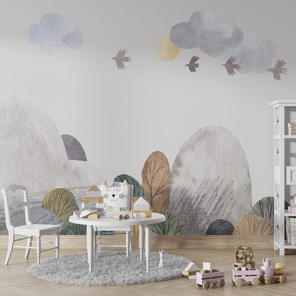 Bird on a white background Wall murals Bird on a white background
