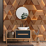 Wall mural Wood and light in the shape of a triangle