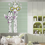 Wall mural Couple of giraffes wearing glasses