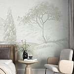 Wall mural Drawing of a path