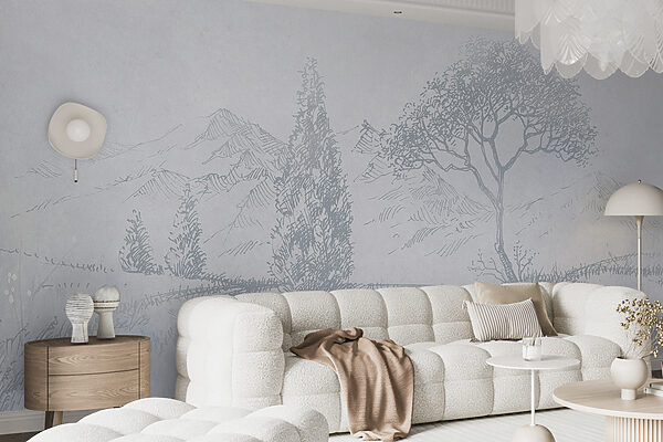 Drawing of a bridge Wall murals Drawing of a bridge