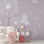Wall murals White dandelion flower