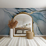 Wall mural Marble pattern with metallic accents