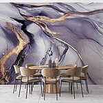 Wall murals Abstract marble with purple streaks