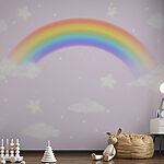 Wall murals Rainbow and clouds in the sky