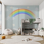 Wall murals White star on a blue background